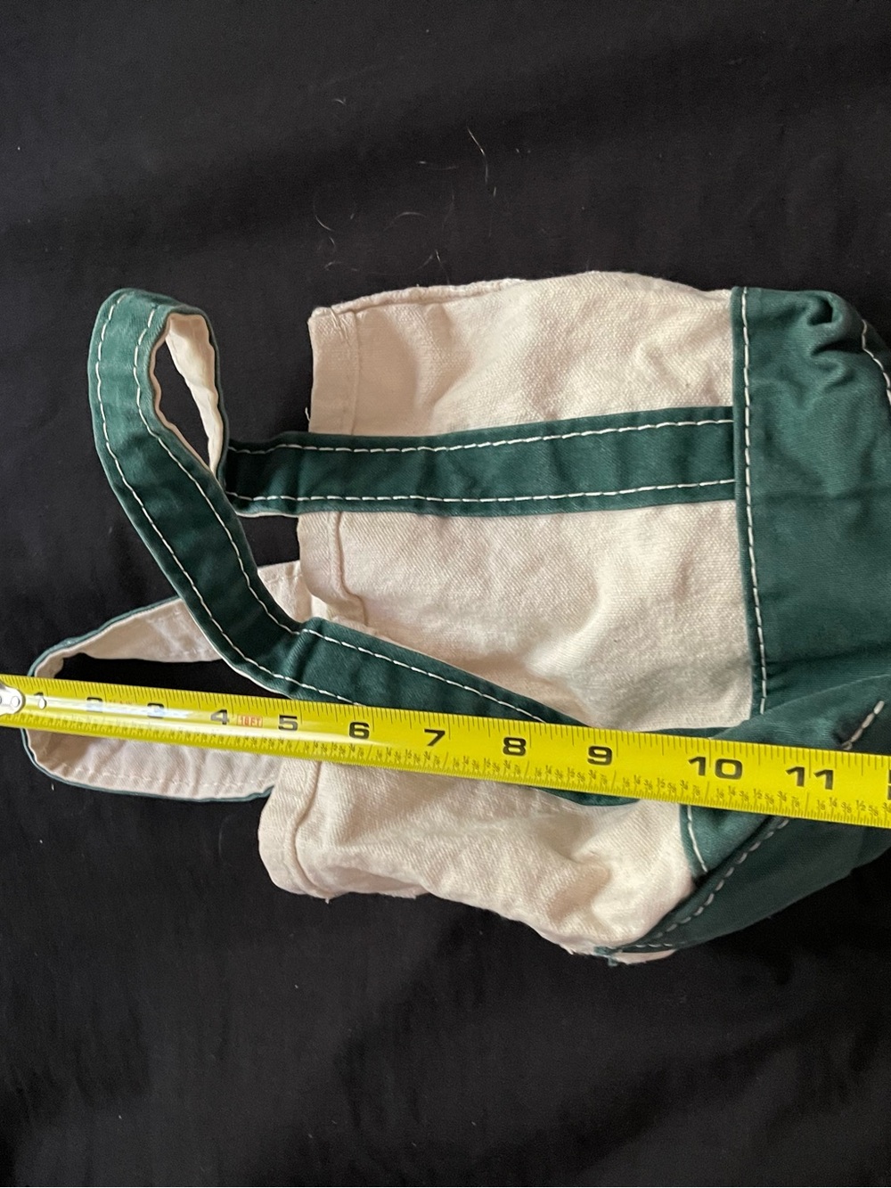 L.L. Bean Natural Canvas Tote with Dark Green Trim Boat And Tote - Picture 4 of 4
